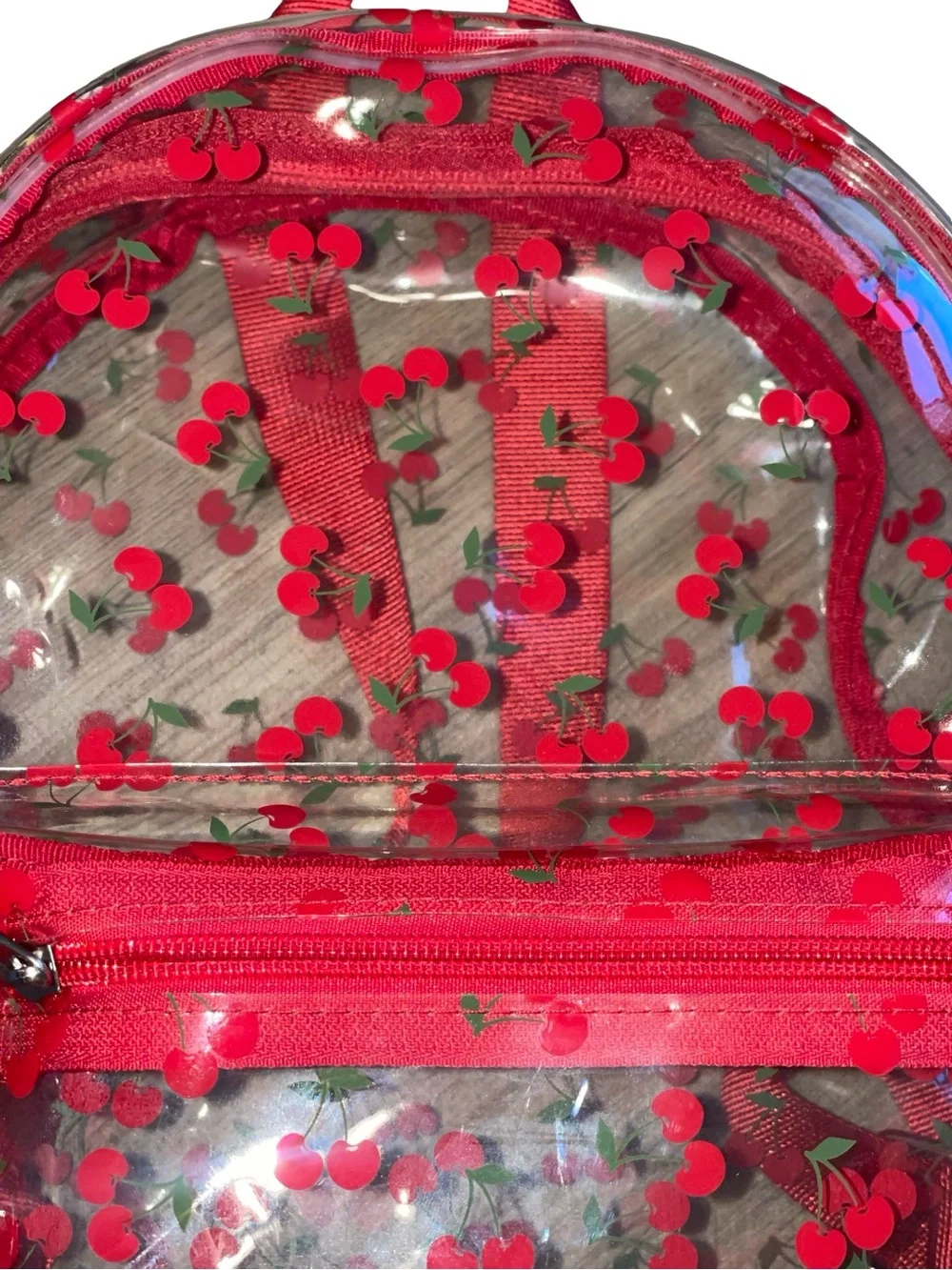 Art Class Target Clear Mini Backpack with Red Cherries - Stadium Approved!